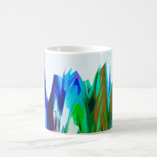 Colored waves coffee mug