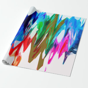 Colored waves wrapping paper