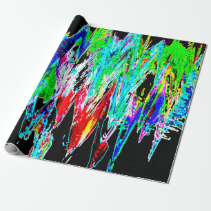 Colored waves wrapping paper