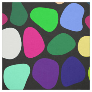Colorede Flat Stone Mosaic I + your ideas Fabric