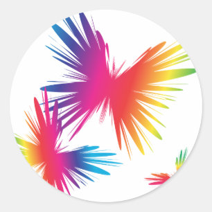 ColorFly-1 Classic Round Sticker