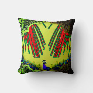 Colorful 3D Digital Art Throw Pillow   16x16 Perfe