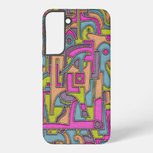 Colorful 60s Mod Geometric Abstract Samsung Galaxy Case