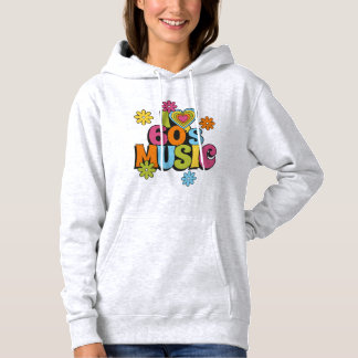 Colorful 60s Music Retro Aesthetic Typography Hoodie