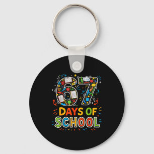 Colorful 67 Days Of School Clroom Learning Celebra Key Ring
