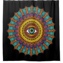 Colorful 90s Mandala Art -Trippy Third Eye Graphic
