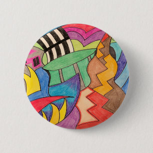 Colorful Abstract 6 Cm Round Badge