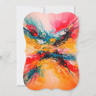 Colorful Abstract Art Invitation