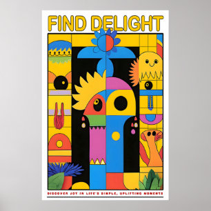 Colorful Abstract Art Print Modern Geometric Home