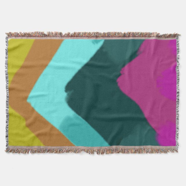 Colorful Abstract Art  Throw Blanket (Front)