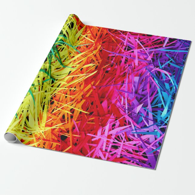 Colorful Abstract art Wrapping Paper (Unrolled)