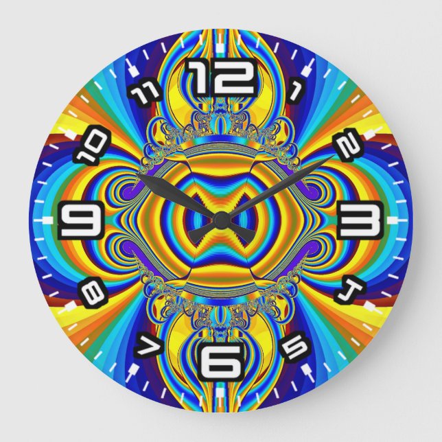 Colorful Abstract Background-14334 Large Clock (Front)