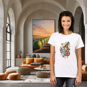 Colorful Abstract Butterfly Art Design T-Shirt
