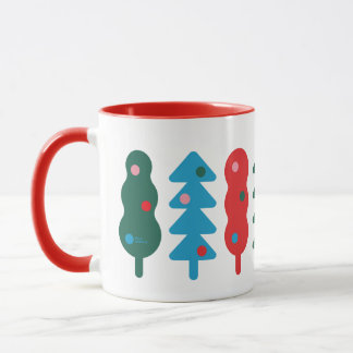 Colorful Abstract Christmas Trees Mug
