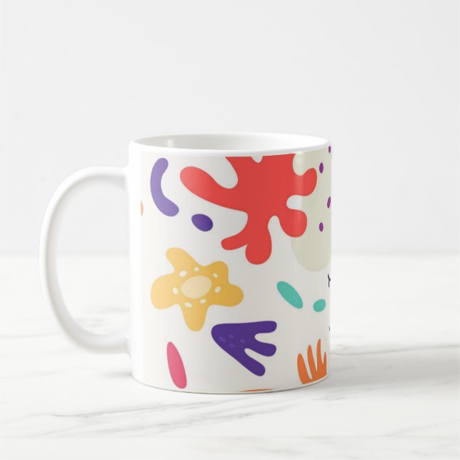 Colorful Abstract Design Mug (Left)