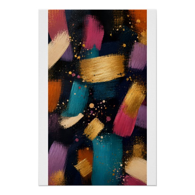 Colorful Abstract Expression Poster (Front)