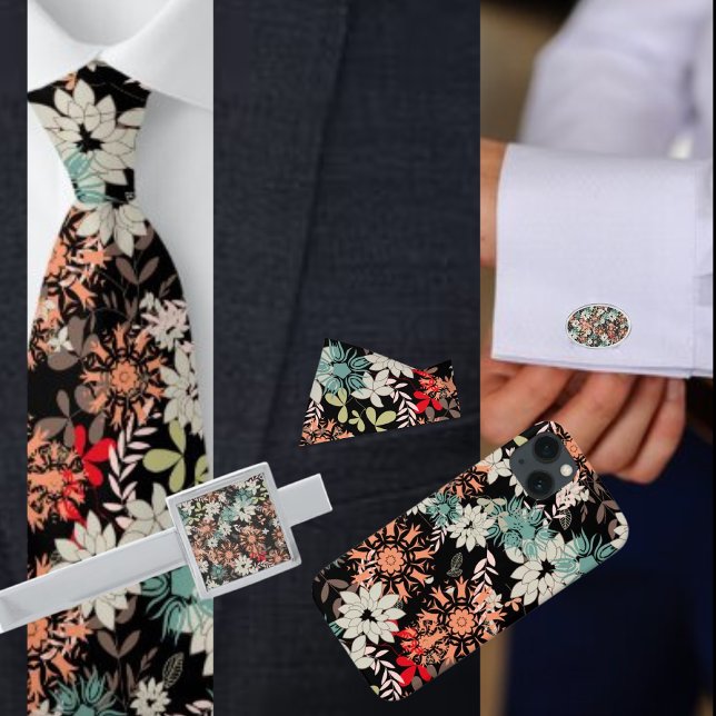Colorful Abstract Floral Pattern          Tie (Creator Uploaded)