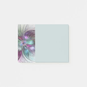 Colorful Abstract Flower Modern Floral Fractal Art Post-it Notes
