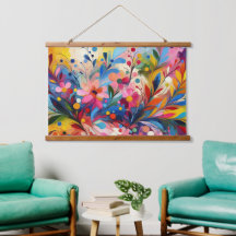 Colorful Abstract Flowers Vibrant Explosion Art Ch