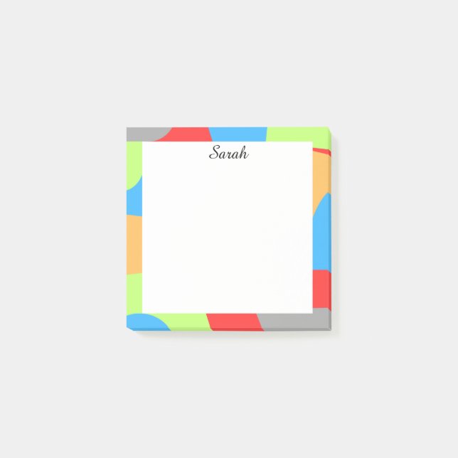 Colorful Abstract Frame Notepad (Front)