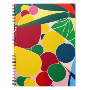 Colorful Abstract Fruit Notebook