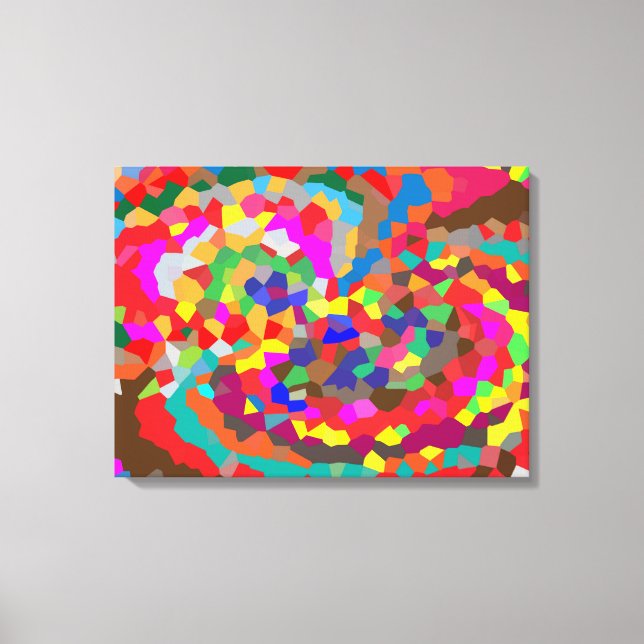 Colorful Abstract Geometric Art Canvas Print (Front)