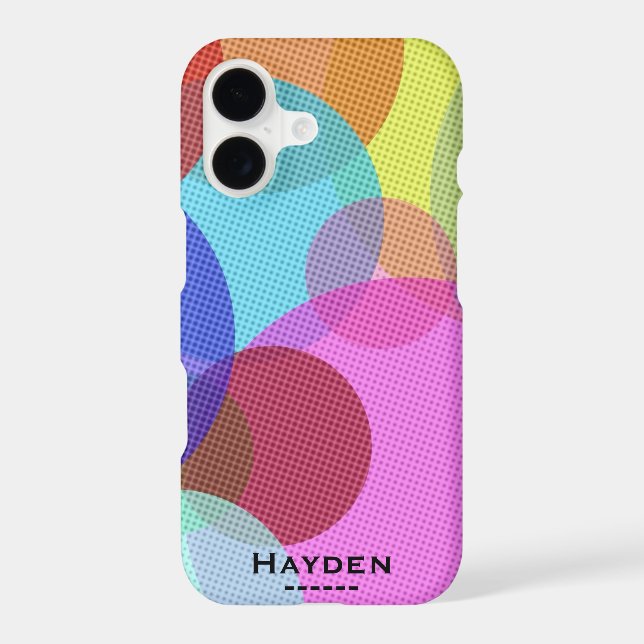 Colorful Abstract Geometric Circles Personalised (Back)