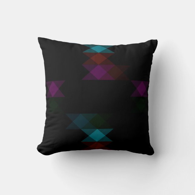 colorful abstract geometric cushion (Front)