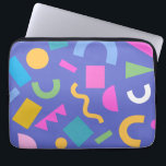 Colorful Abstract Geometric Memphis Style Pattern Laptop Sleeve<br><div class="desc">Colorful abstract geometric pattern featuring bright shapes including circles,  arches,  rectangles,  triangles,  and squiggles on a bold background. Modern playful design inspired by retro Memphis style with vibrant gradients and fun scattered elements,  perfect for prints,  textiles,  backgrounds,  and creative projects.</div>