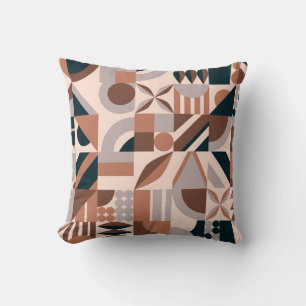 Colorful abstract geometric shape mosaic backgroun cushion