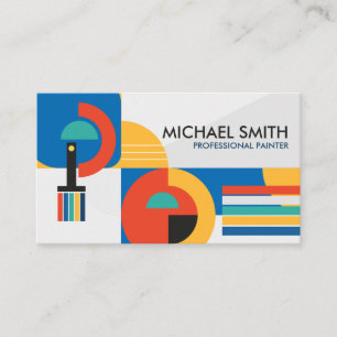 Colorful Abstract Geometric Shapes Painter Business Card