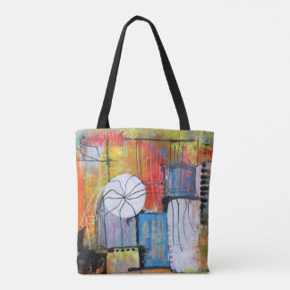 Colorful Abstract Geometric Tote Bag