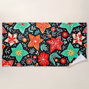 Colorful Abstract Holiday Design Beach Towel