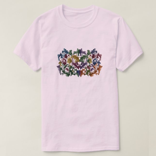 Colorful Abstract Human Pattern T-Shirt | Modern (Design Front)