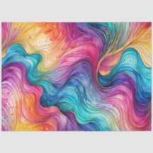 Colorful Abstract Ink Art Tissue Paper