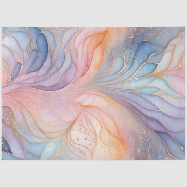 Colorful Abstract Ink Art Tissue Paper (Front)