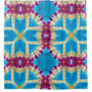 Colorful Abstract Kaleidoscope Tie Dye Pattern  Shower Curtain
