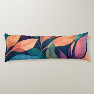 Colorful Abstract Leaves Body Cushion