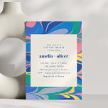 Colorful Abstract Marble Couples Wedding Shower Invitation<br><div class="desc">This modern couples bridal shower invitation features bold, colorful abstract artwork paired with clean contemporary typography. Designed for co-ed celebrations, city venues, rooftop gatherings, and stylish restaurant showers. The vibrant palette creates a fun, energetic atmosphere while keeping the layout polished and refined. A standout invitation for couples who want something...</div>