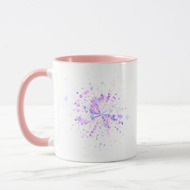 Colorful Abstract Neon Splash Mug (Left)