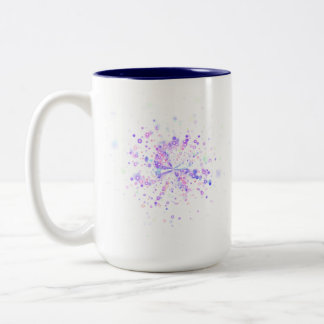 Colorful Abstract Neon Splash Two-Tone Coffee Mug