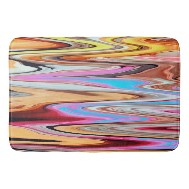 Colorful abstract pattern      bath mat (Front)