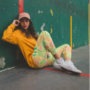 Colorful abstract pattern leggings