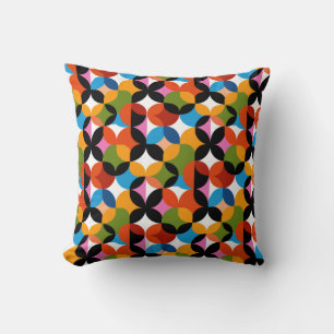 Colorful Abstract Pattern RETRO Mid Century Modern Cushion