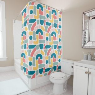 Colorful Abstract Pattern Shower Curtain