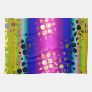 Colorful Abstract Pattern Tea Towel
