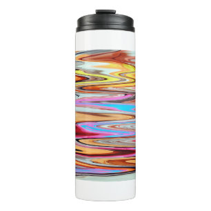 Colorful abstract pattern thermal tumbler
