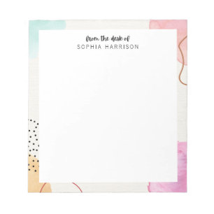 Colorful Abstract Personalized Notepad