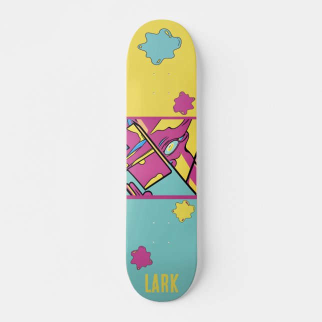 Colorful Abstract Pop Art Personalized Skateboard (Front)
