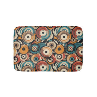 Colorful Abstract Records Bath Mat